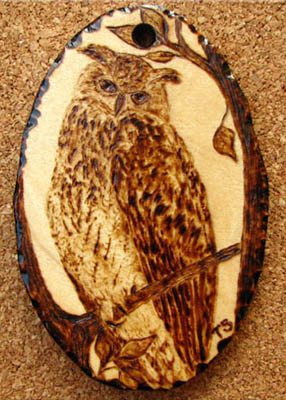 eaurasian eagle owl tanja sova pyrogaphy
